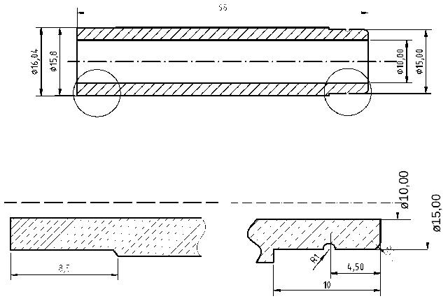POL-PR-UR04 Valve guides (10/16.04x68mm), id: 9193 - 2/2