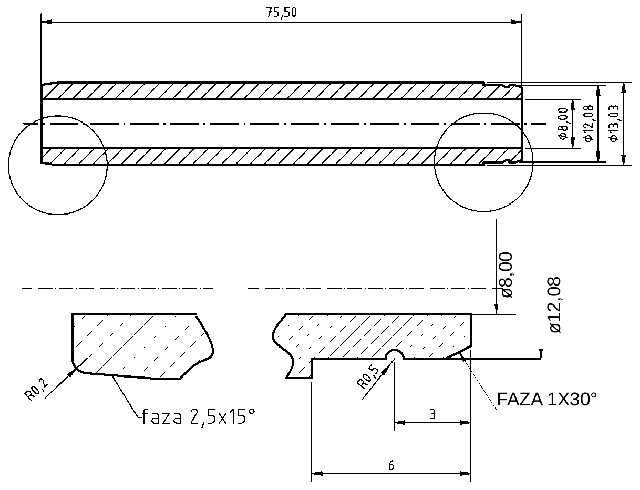 POL-PR-IV03 Prowadnice zaworowe (8/13.03x75.50mm), id: 9166 - 2/2