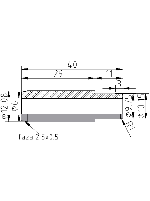 POL-PR-PE01 Prowadnice zaworowe (6/12.08x40mm), id: 907 - 2/2