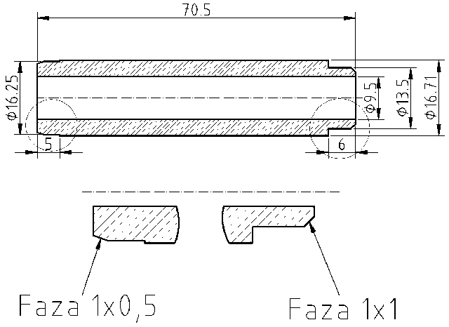 POL-PR-CP01Z Prowadnice zaworowe (9.50/16.71x71.00mm), id: 11217 - 2/2