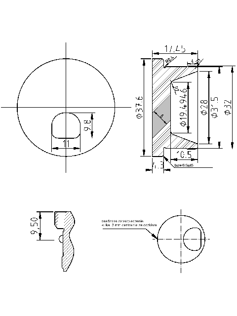 POL-KO-RE191NO Pre-combustion chambers (37.60/32.00x4.30mm), id: 3116 - 2/2