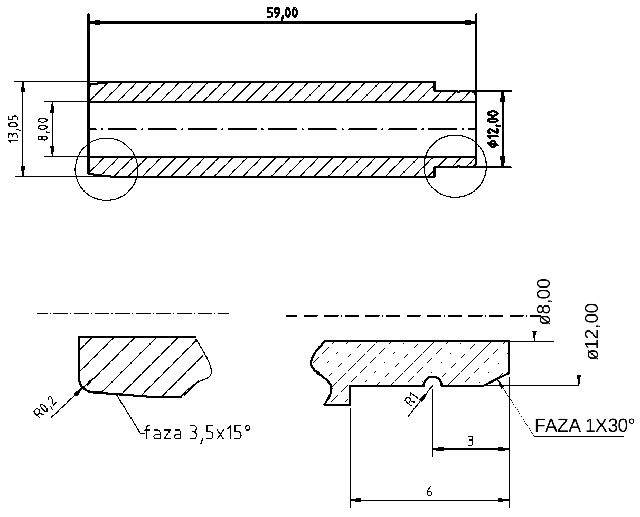 POL-PR-DE09 Valve guides (8/13.05x59mm), id: 8744 - 2/2