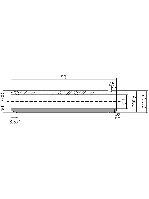 POL-PR-NI03 Valve guides (7/11.04x53mm), id: 7344 - 2/2