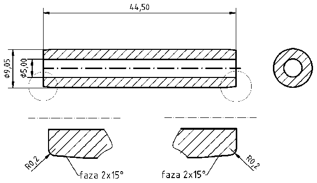 POL-PR-CI03 Prowadnice zaworowe (5/9.05x44.50mm), id: 8677 - 2/2