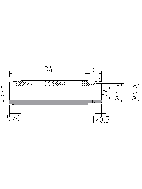 POL-PR-FI20Z Prowadnice zaworowe (6/10.06x40mm), id: 1028 - 2/2