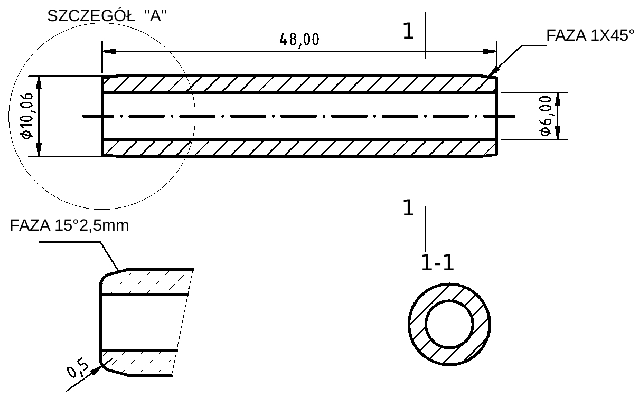 POL-PR-BM06 Prowadnice zaworowe (6/10.06x48mm), id: 4787 - 2/2