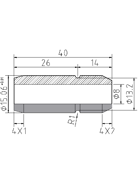 POL-PR-FI11 Valve guides (8/15.06x40mm), id: 8050 - 2/2