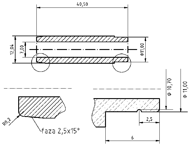 POL-PR-VW17Z Valve guides (7/12.04x40.50mm), id: 8078 - 2/2